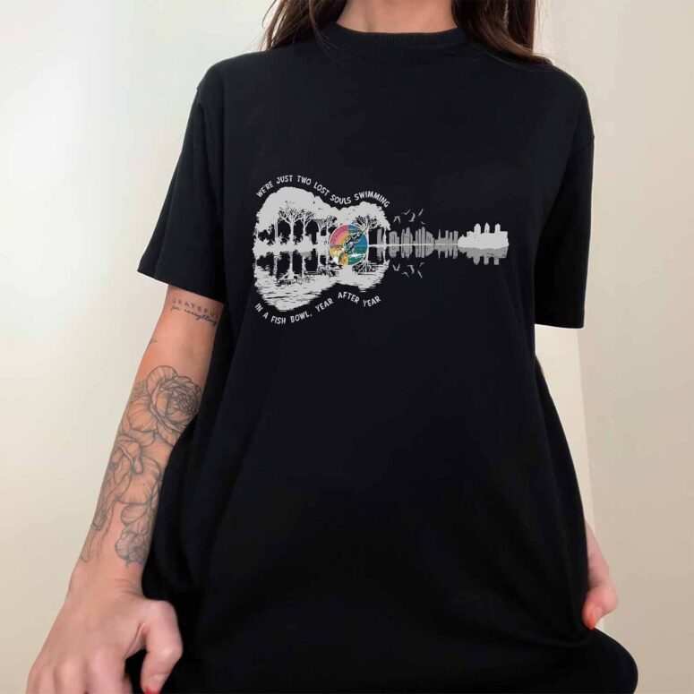 Wish You Were Here Rhythm We're Just Two Lost Souls Guitar Pink Floyd Shirt