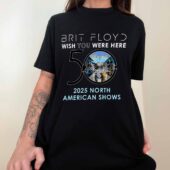 Brit Floyd 2025 Wish You Were Here 50th Anniversary World Tour Front Shirt Woman Black - OtherBrick