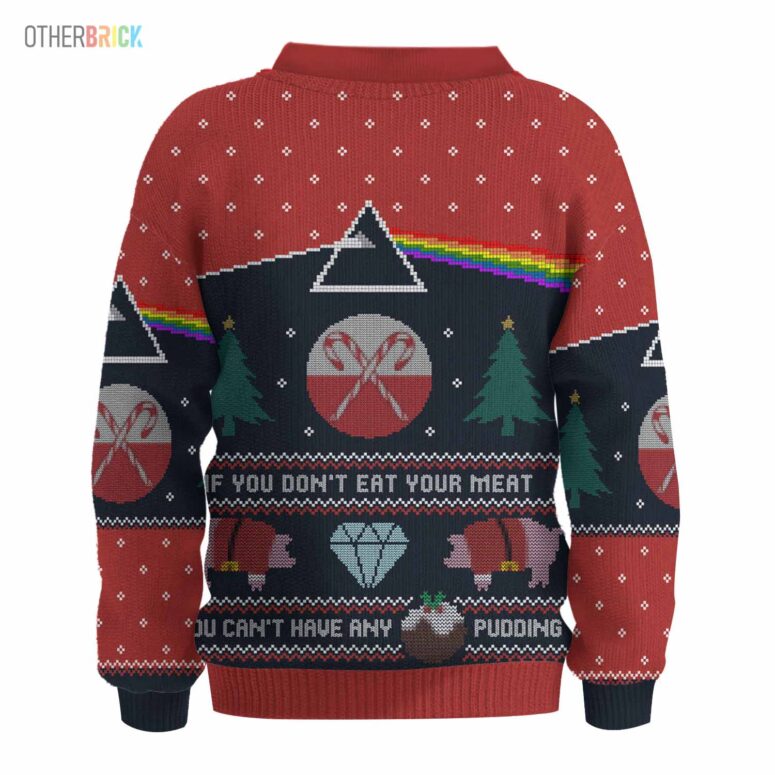 If You Don't Eat Your Meat Pink Floyd Ugly Christmas Sweater