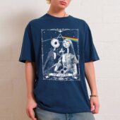 Jack Sally Halloween The Lover Tarot Card Pink Floyd Flower Front Shirt Oman Navy - OtherBrick