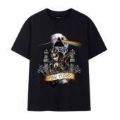Jack Skellington Pink Floyd Band Halloween 2025 Front Tshirt Black - OtherBrick