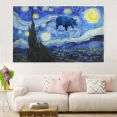 Pink Floyd Starry Night Van Gogh Animals Canvas Mockup 1piece2 - OtherBrick
