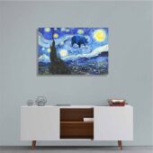 Pink Floyd Starry Night Van Gogh Animals Canvas Mockup 1piece3 - OtherBrick