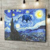Pink Floyd Starry Night Van Gogh Animals Canvas Mockup 1piece5 - OtherBrick