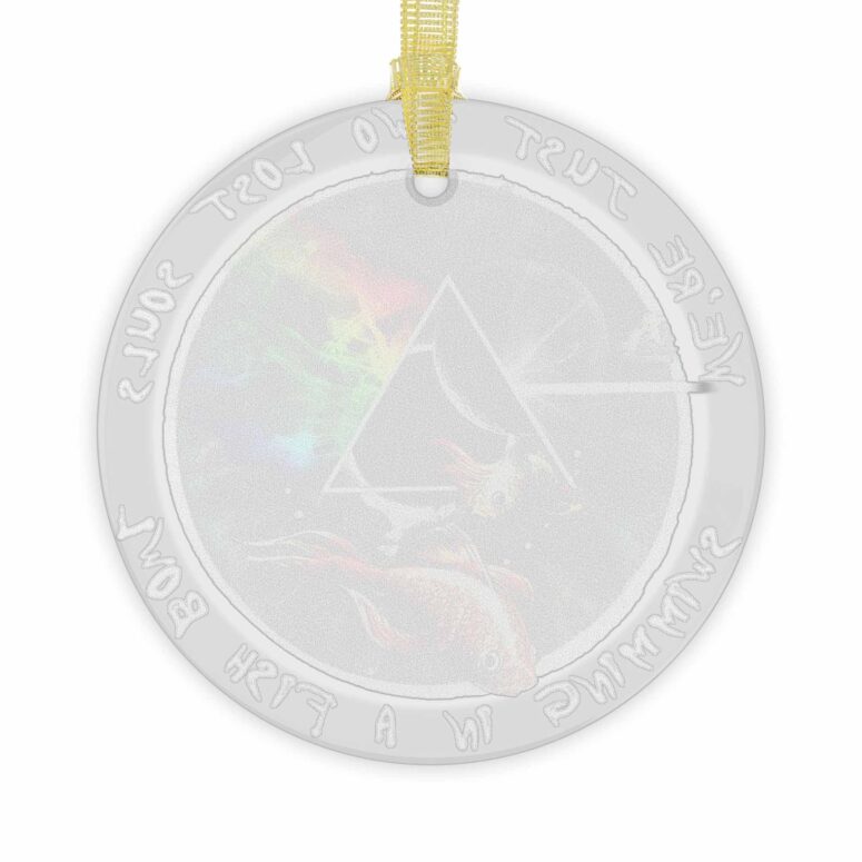 Pink Floyd Wish You Were Here Circle Glass Acrylic Pink Floyd Ornament