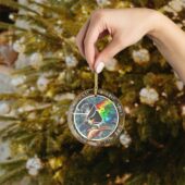 Pink Floyd Wish You Were Here Circle Glass Acrylic Pink Floyd Glass Ornament Mockup 4 - OtherBrick