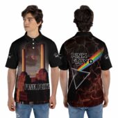 Pink Floyd Animals X Dsotm Brown Lights Polo Shirt 01 - OtherBrick