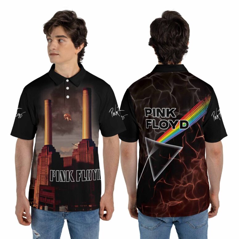 Pink Floyd Animals x DSOTM Brown Lights Polo Shirt
