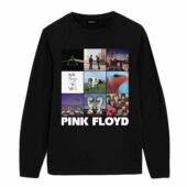 Pink Floyd Collage Album Art Shirt Front Longsleeve Black - OtherBrick