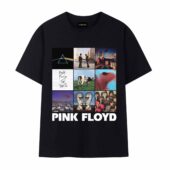 Pink Floyd Collage Album Art Shirt Front Tshirt Black - OtherBrick