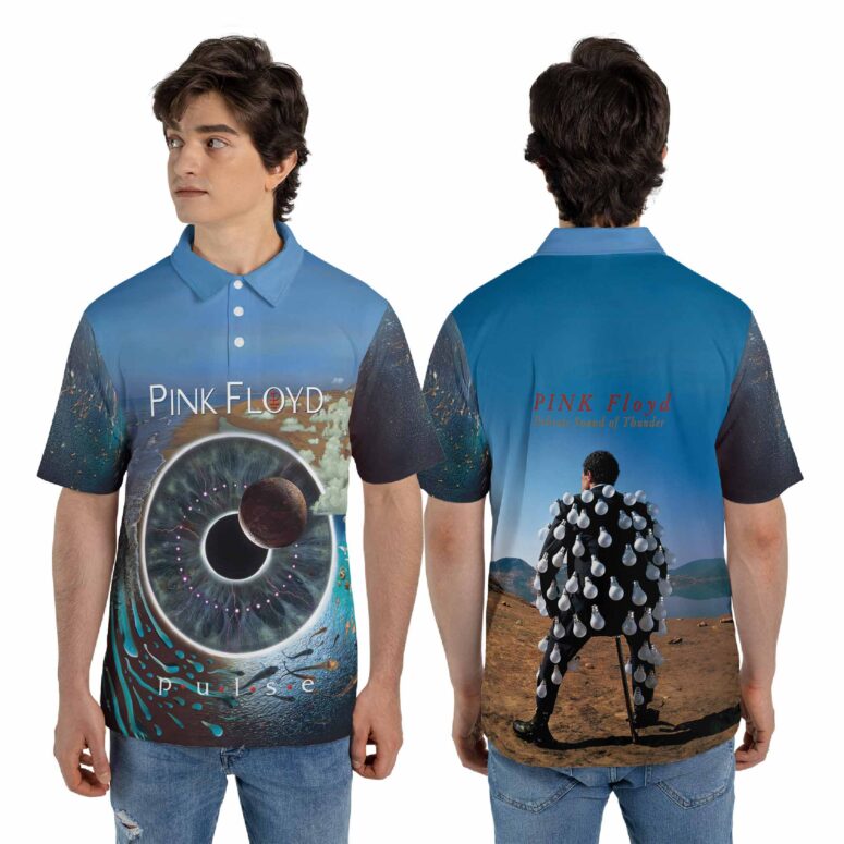 Pulse x Delicate Sound Of Thunder Lightbulb Man Pink Floyd Polo Shirt