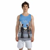 Wish You Were Here Handshake X Another Brick In The Wall Teacher Screaming Face Man Mockup Men Tank 3d - OtherBrick