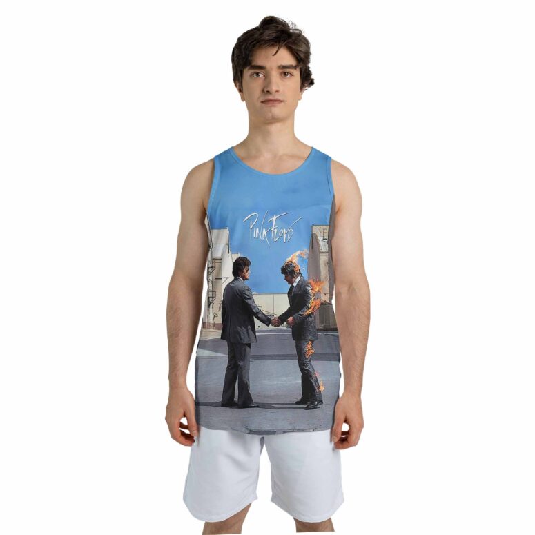 Wish You Were Here HandShake x Another Brick In The Wall Teacher Screaming Face Man Shirt Wish You Were Here HandShake x Another Brick In The Wall Teacher Screaming Face Man Shirt