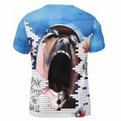 Wish You Were Here Handshake X Another Brick In The Wall Teacher Screaming Face Man Shirt Back - OtherBrick