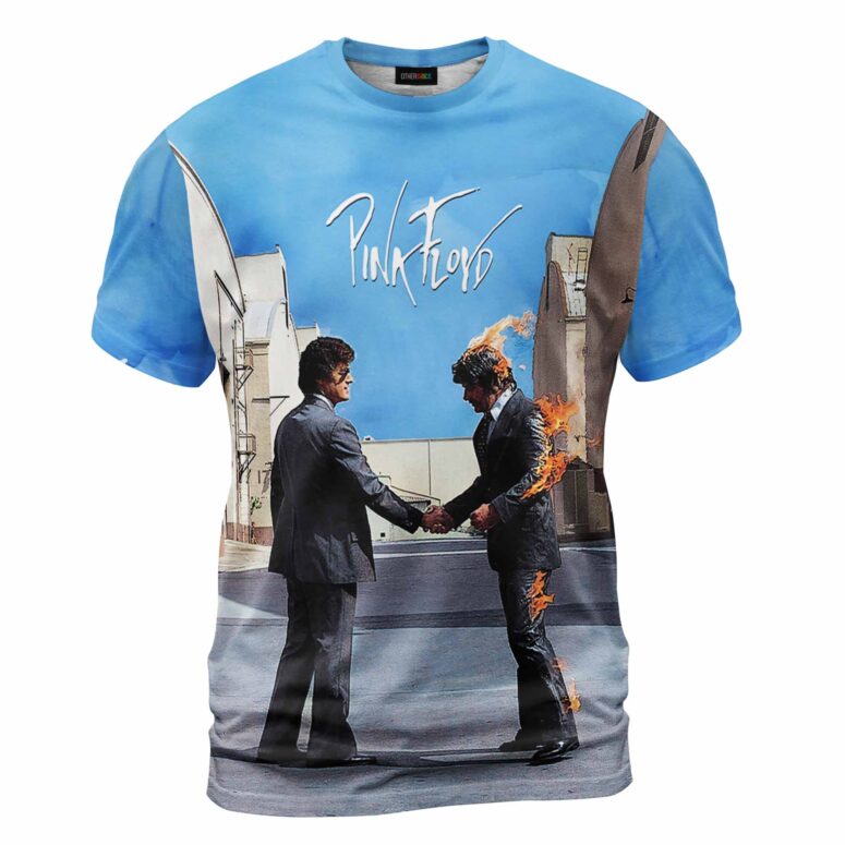 Wish You Were Here HandShake x Another Brick In The Wall Teacher Screaming Face Man Shirt Wish You Were Here HandShake x Another Brick In The Wall Teacher Screaming Face Man Shirt
