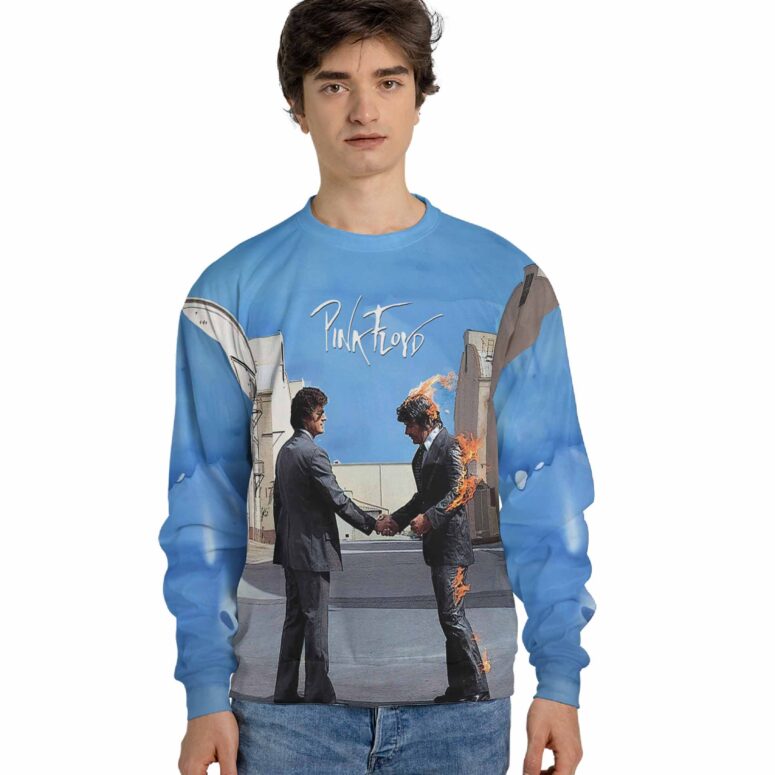Wish You Were Here HandShake x Another Brick In The Wall Teacher Screaming Face Man Shirt Wish You Were Here HandShake x Another Brick In The Wall Teacher Screaming Face Man Shirt