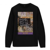 Mother Should I Trust The Government Berlin Wall 1990 Front Longsleeve Black - OtherBrick