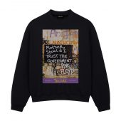 Mother Should I Trust The Government Berlin Wall 1990 Front Sweatshirt Black - OtherBrick