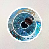 Pulse Eyes Album Logo Kiss Cut Sticker Sticker Mockup 1 - OtherBrick