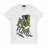 1987 Momentary Lapse Of Reason World Tour Front Vneck White - OtherBrick