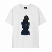 Dark Side Of The Moon Back Art Girl Front Tshirt White - OtherBrick