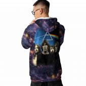 Dark Side Of The Moon Blue Moon Vintage Pink Floyd Hoodie Back - OtherBrick