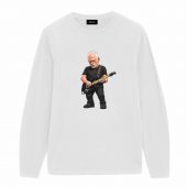 David Gilmour Playing Guitar Front Longsleeve White - OtherBrick