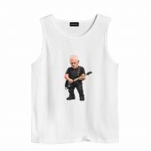 David Gilmour Playing Guitar Front Tank White - OtherBrick