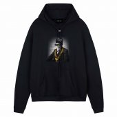 Joke Pink Freud Punk Gangster Freud Front Hoodie Black - OtherBrick