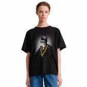 Joke Pink Freud Punk Gangster Freud Front Shirt Woman Black - OtherBrick