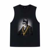 Joke Pink Freud Punk Gangster Freud Front Tank Black - OtherBrick
