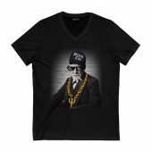 Joke Pink Freud Punk Gangster Freud Front Vneck Black - OtherBrick