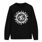 Pink Floyd Globe World Tour Shirt Front Longsleeve Black - OtherBrick
