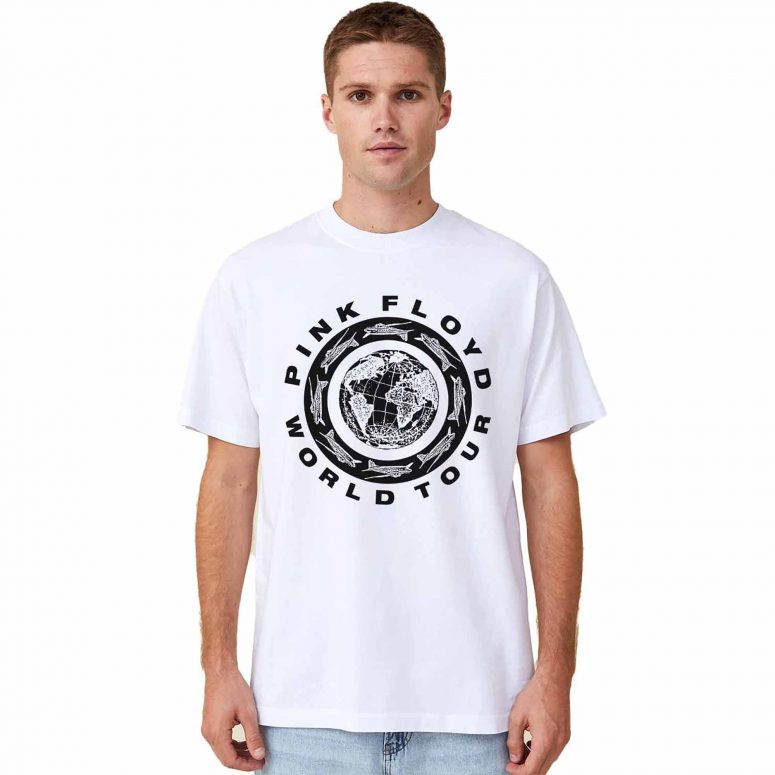 Pink Floyd Globe World Tour White Shirt