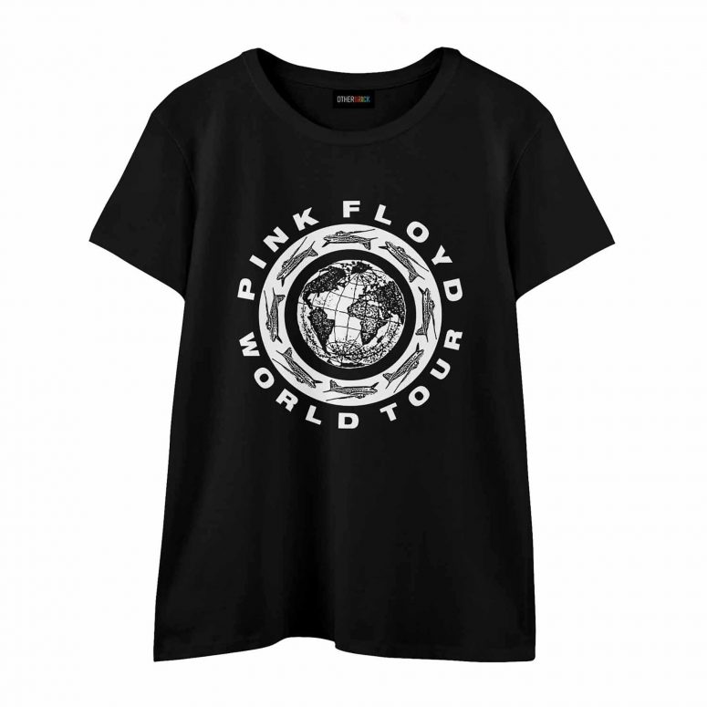 Pink Floyd Globe World Tour Black Shirt