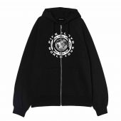 Pink Floyd Globe World Tour Shirt Front Ziphoodie Black - OtherBrick
