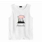 Pink Floyd Pig Shirt Front Tank White - OtherBrick
