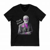 Pink Psychological Wall Front Vneck Black - OtherBrick