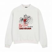 Vintage 1980s Pink Floyd Coffee Shop Amsterdam Band Front Sweatshirt White - OtherBrick