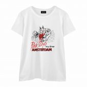 Vintage 1980s Pink Floyd Coffee Shop Amsterdam Band Front Wtee White - OtherBrick