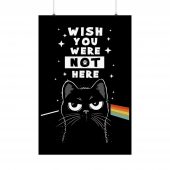 Wish You Not Here Black Cat Pink Floyd Poster - OtherBrick