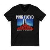 Wish You Were Here 50 Monolith Drawing Front Vneck Black - OtherBrick