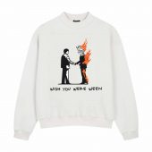 Wish You Were Ween Front Sweatshirt White - OtherBrick