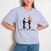Wish You Were Ween Front Woman Shirt Grey - OtherBrick