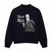 Your Mom Pink Freud Psycho Rock Front Sweatshirt Black - OtherBrick