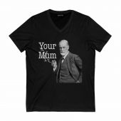 Your Mom Pink Freud Psycho Rock Front Vneck Black - OtherBrick