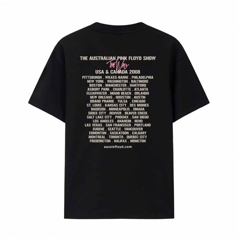 Australian Pink Floyd The Wall Tour 2008 Shirt Australian Pink Floyd The Wall Tour 2008 Shirt