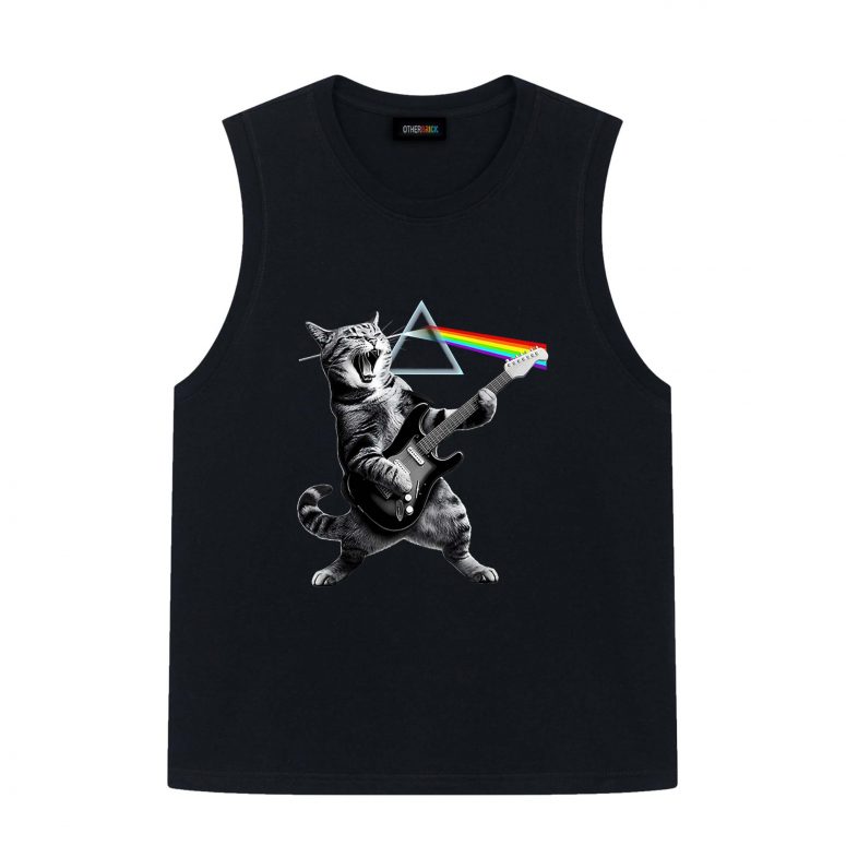 Cat playing electric guitar rock Pink Floyd Shirt