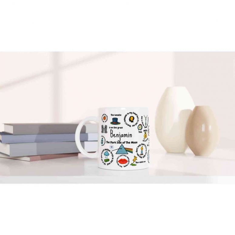Colorful Lyrics Tribute DSOTM The Wall WYWH Personalized Pink Floyd Mug