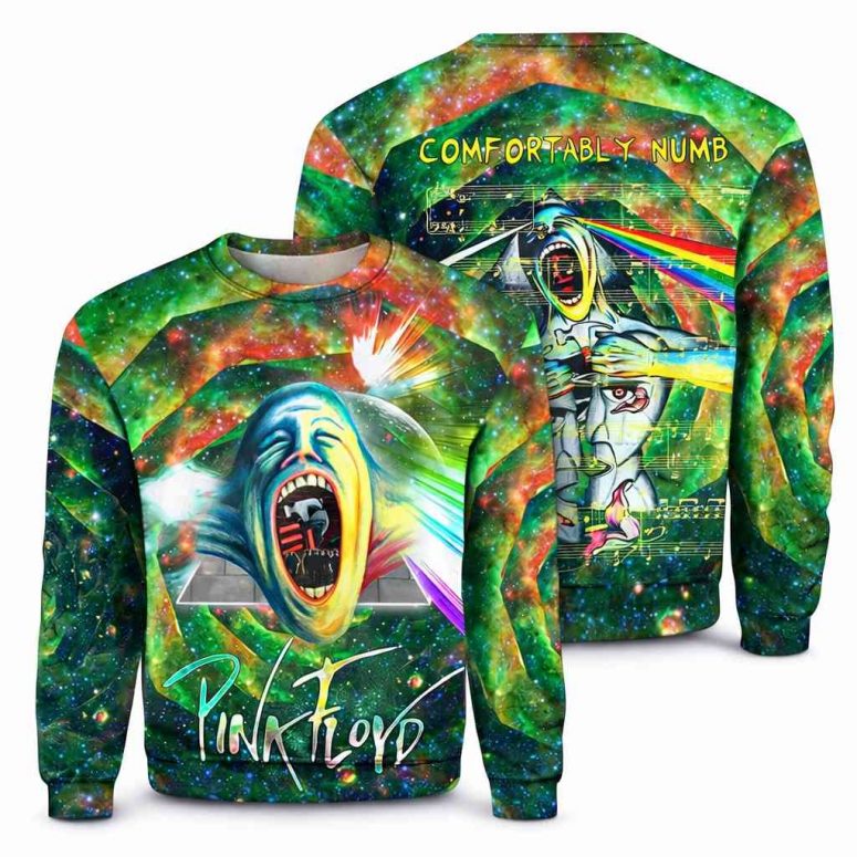 Comfortably Numb Screaming Face The Wall Green Pink Floyd Shirt Comfortably Numb Screaming Face The Wall Green Pink Floyd Shirt